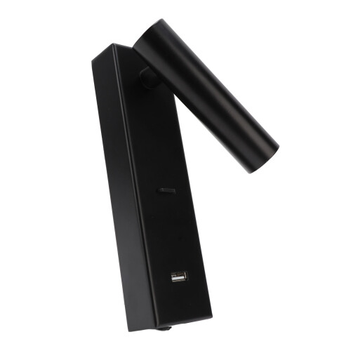 Luminária de parede LED para leitura, simples e elegante, com interruptor e porta USB, ideal para quartos e ambientes internos (100-240V). 2