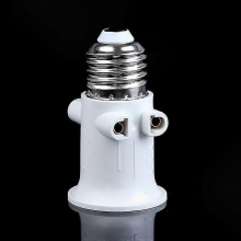 Adaptador de portalámparas E27 con enchufe europeo, base de casquillo AC100-240V para conversión de bombillas