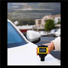 HTI HT-590C Paint Film Measuring Device, Automotive Paint Film Gauge, Coating Thickness Gauge with App