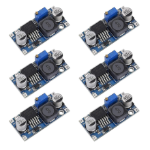 Conversor DC-DC Buck LM2596, módulo de fonte de alimentação ajustável de 3,2-40V para 1,25-35V, 6 peças.