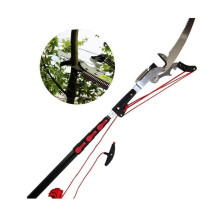 5.4m Telescopic Pole Saw with Precision Cutting Blade, Lightweight Aluminum Extendable Tree Pruner Red