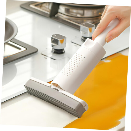 Handheld Cleaning Mop with Soft Sponge Head for Kitchen and Bathroom, Compact Design for Easy Storage 2