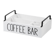 Kaffeestation-Organizer Aus Holz - Kaffeebar-Zubehör, Kaffeepadhalter, Aufbewahrungskorb für die Kaffeebar zu Hause B