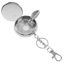 Windproof Metal Ashtray Portable Round Stainless Steel Car Office Outdoor Smoking Accessory 5.00X5.00X1.70CM 1Pack