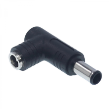 (6,5 x 4,4 mm) 1 Stück DC-Stromanschlussadapter, 90-Grad-Winkelstecker (5,5 mm x 2,5 mm Buchse auf Stecker) für Laptops (25–26 Zoll)