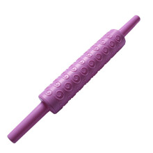 (Purple) Fondant Embossed Rolling Pin for Cookies & Pie Crust