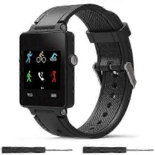 Bracelet en silicone noir pour montre Garmin Vivoactive en acétate. Bracelet de remplacement en silicone souple pour montre Garmin Vivoactiv