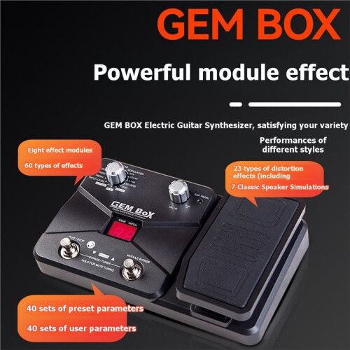 Guitar Multi Effects Processor with Expression Pedal Built in Drum Machine 60 Effects for Guitar Bass Amp