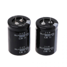 2 stuks 63V 6800µF 6800·mFd elektrolytische condensatoren, afmetingen 30 mm x 45 mm cilindrisch