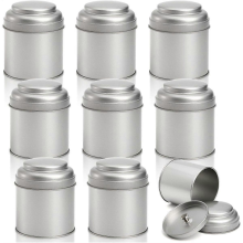 9er-Pack Teedosen mit luftdichtem Doppeldeckel, runde 8-Unzen-Dose, kleine Küchenbehälter