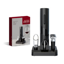 Electric Wine Opener Set with Foil Cutter, Pourer, Vacuum