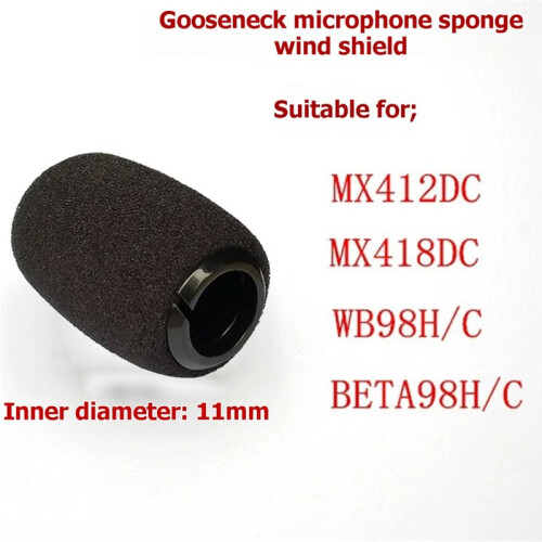 Microphone Foam Cover Windscreen Sponge Plastic Snap Inside for  Beta98 MX412 MX418 Gooseneck Table Microphone 1
