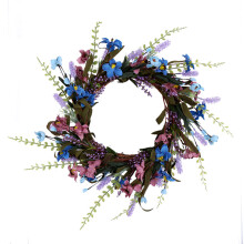 Silk & Rattan Flower Wreath52cm for Home Decor