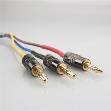 High Quality OFC Gold Plated Subwoofer Cable 3 Wire Sub Speaker Cable Speakon to Banana End for REL / Acoustics
