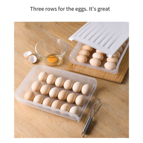 Egg Box Transparent Egg Dispenser Refrigerator Crisper Egg Basket Storage Container Kitchen Storage Box 1