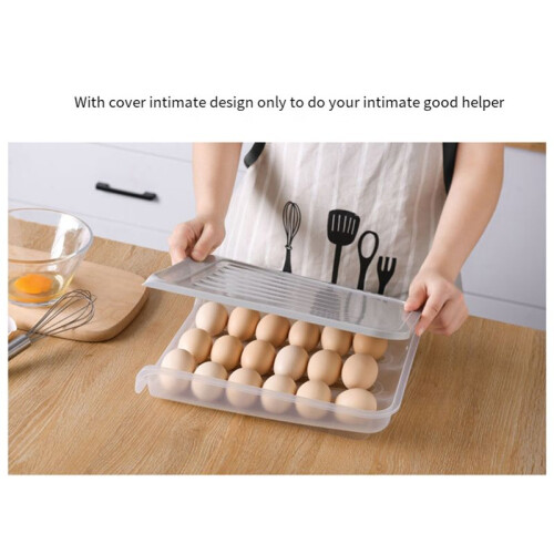 Egg Box Transparent Egg Dispenser Refrigerator Crisper Egg Basket Storage Container Kitchen Storage Box 2