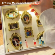 DIY Museum Fotoalbum Museum Silhouet Doos, Herinneringsdisplay Kit Lijstje Huwelijksgeschenk