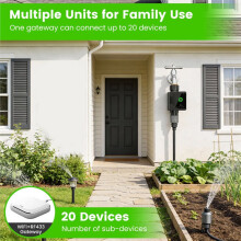 Temporizador de Água Inteligente Tuya com Controle Remoto e Válvula de Água de 1 Saída para Sistema de Irrigação de Jardim.