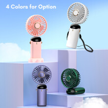 Mini Portable Handheld Fan 5 Speeds, 90 Foldable, Rechargeable, 190g