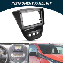 2 Din 10.1 Inch Car Radio Fascia Frame for 107 Aygo C1 2005-2014 Dashboard Installation Trim Kit