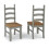 Mercers Furniture Corona Grey Wax Pair of Dining Chairs Solid Wood Pine 1