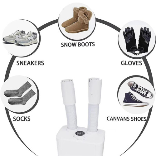 Retractable Boot Dryer,Electric Shoe Dryer and Glove Dryer with Timer Quick Drying Remove Damp Odor EU Plug 2