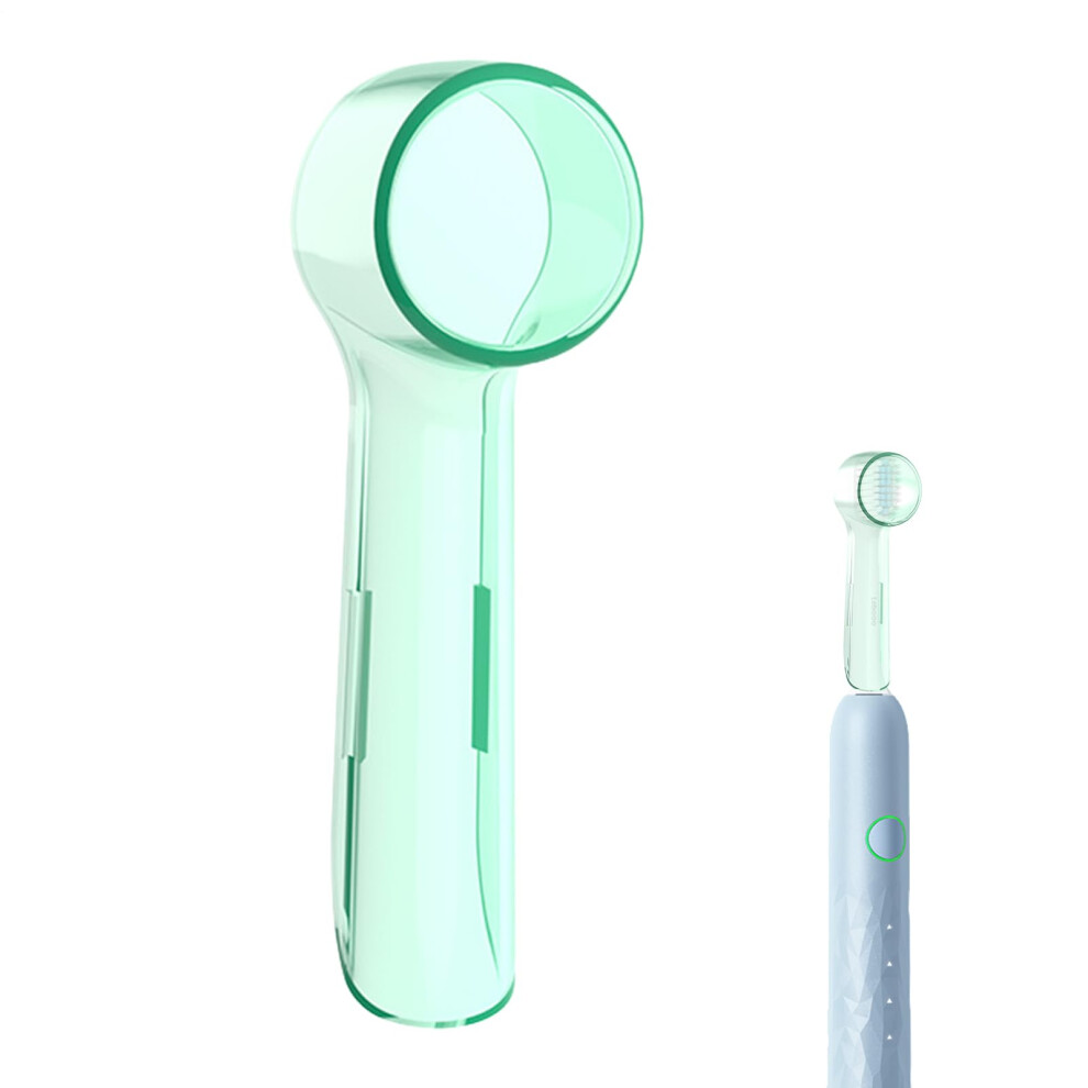 Green Electric Toothbrush Head Cover Dustproof Hygienic Cap For Travel, Secure Fit Protective Storage