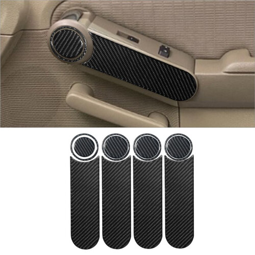 Car Inner Door Panel Cover Trim Carbon Fiber for  Explorer 2008-2010 Interior Accessories 2