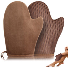 2 Pack Breathable Mesh Self Tanning Mitt with Waterproof Inner Layer for Even Tan Finish