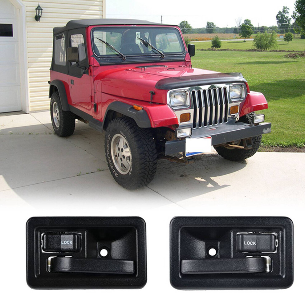 2X Inside Door Handles Interior Pair Left & Right 55176477Ab 55176476Ab For 1987-2004 Yj Tj 4714031730831
