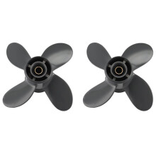 2X Propeller 4 Blade 9 1/4X10 for and Outboard BF8D/BF9.9D BF9.9/BF15A BF15D/BF20 8 Splines 58134-ZV4-010AH