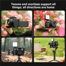 Camera Cage for R5/R5C/R6/R6II Cold Shoe Mount Numerous 1/4" 3/8" Threaded Holes for R5 R6 Accessories