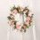 Spring Hydrangea Wreath35cm Rattan & Silk Pink Floral 2