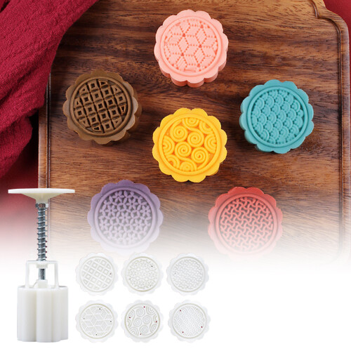 Adjustable ABS Moon Cake Mold Set for Home Baking 1