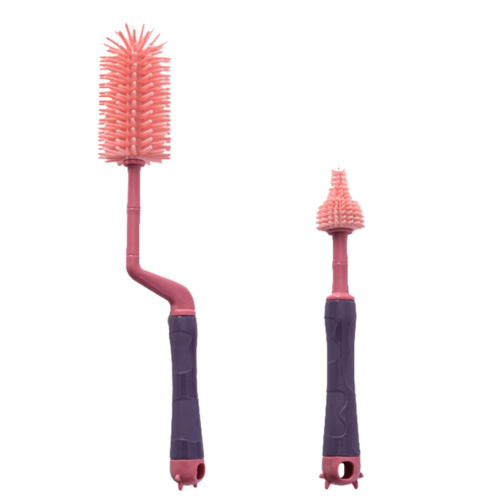 Baby Bottle Cleaning Brush with 360 Rotating Soft Silicone Bristles for Bottles and Nipples
