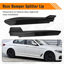 For - 5 Series G30 M-Tech 525I 530I 540I 2017+ Rear Bumper Lip Angle Diffuser Splitter Spoiler Protector Bright Black