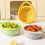 Hollow Drain Basket Kitchen Multifunctional Double-Layer Fruit and Vegetable Portable Basket Kitchen Storage D 7
