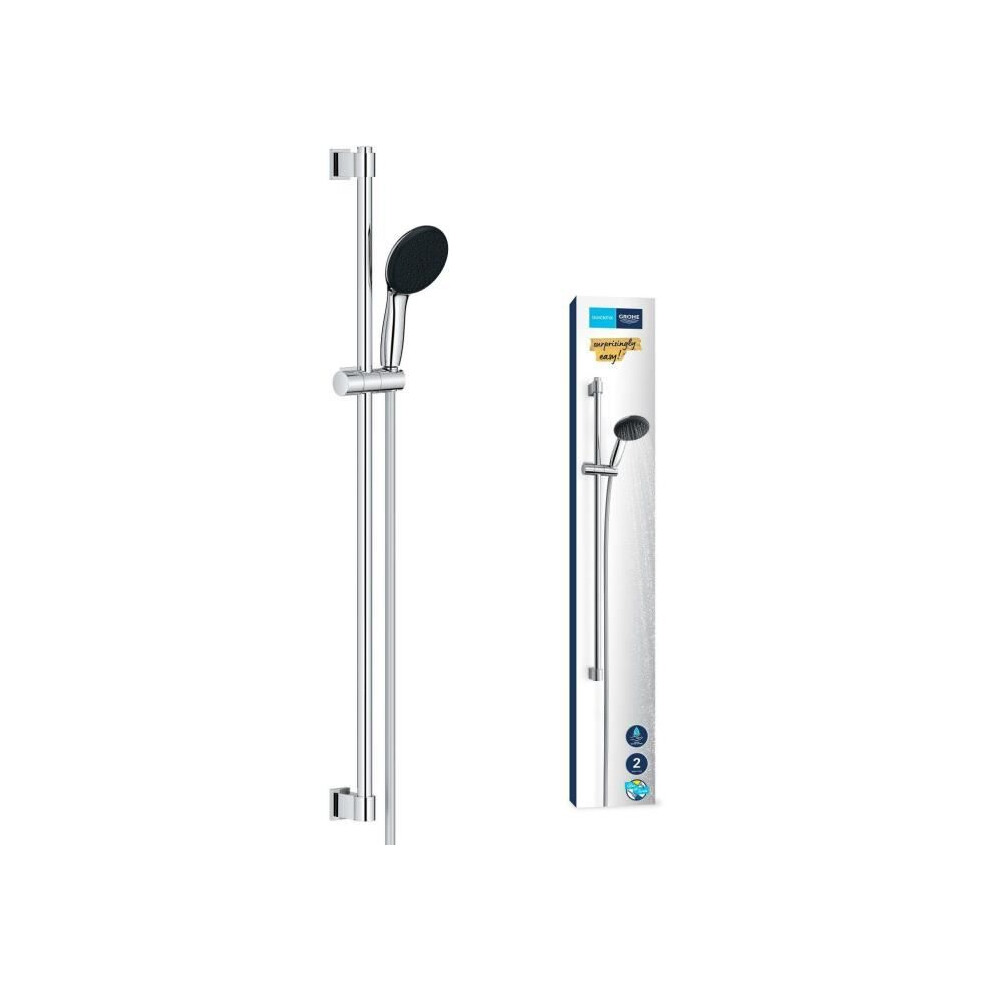Grohe Shower Set With 2-Jet Hand Shower, 90Cm Bar And Flexible Hose - Vitalio Start 110 26954001 - Water-Saving - Chrome
