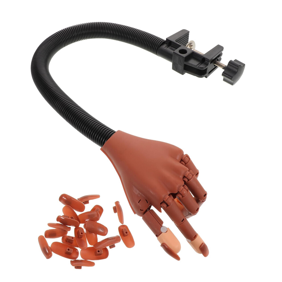 Adjustable Realistic Nail Practice Hand with Movable Joints and Nail Tips for Beginners