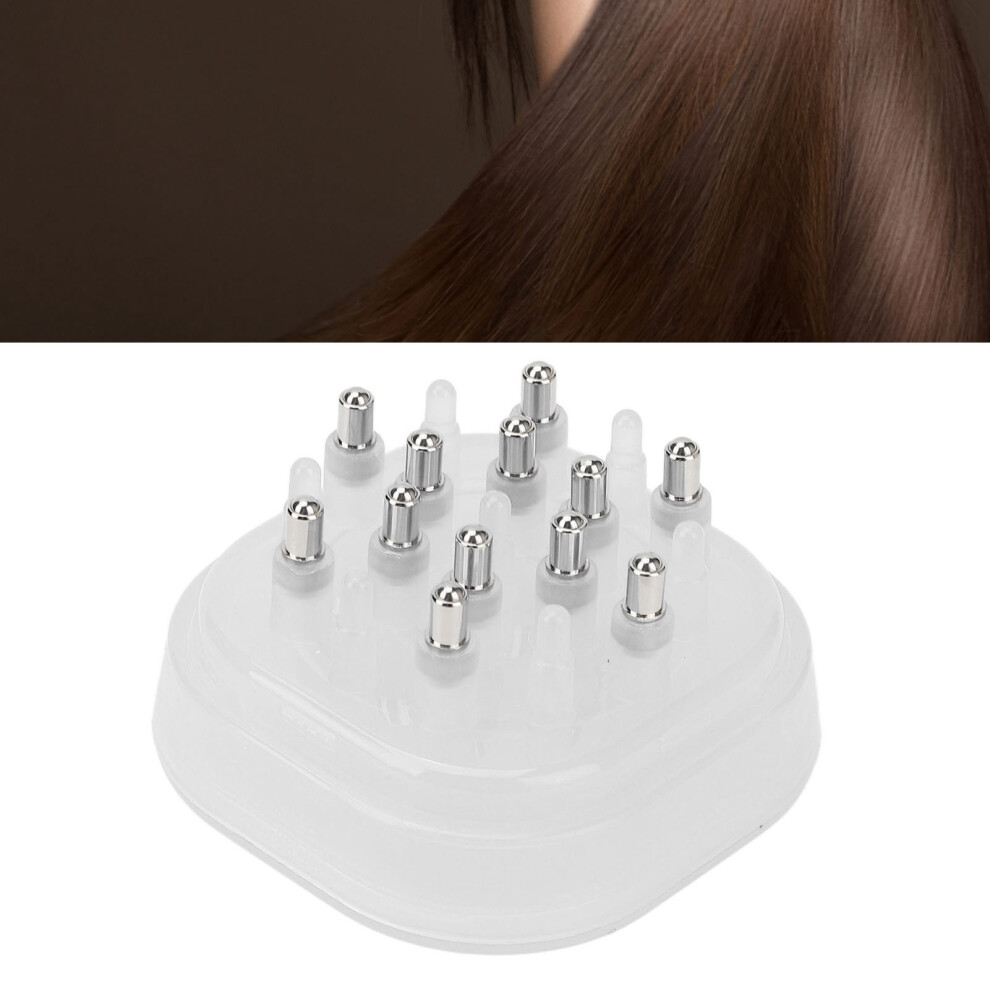White 15Ml Clear Scalp Serum Applicator Comb For Hair Oil Care|Abs Alloy Silicone