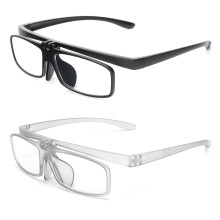 2 Pack Flip Up Reading Glasses for Close Work, Lightweight Blue Light Blocking Readers +1.0 Black Grey