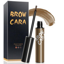 Peel Off Eyebrow Gel Tint Kit with Stencils, LongLasting Waterproof Brow Tattoo for Natural Fuller Look (Warm Brown)
