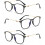 Blue Light Blocking Reading Glasses 1.0x Black Gold Round Computer Readers with True‑Size Magnification 1