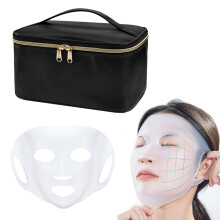 Silicone Face Mask Cover 3D Reusable Facial Mask with Ear Hooks for Deep Hydration and Storage Bag