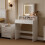 MCC Dressing Table Adjustable LED Mirror Vanity Table Make up Desk and Drawers  Tulsa White 3