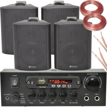 Bar Restaurant Bluetooth Wall Speaker System 110W Wireless Amp HiFi Music Kit