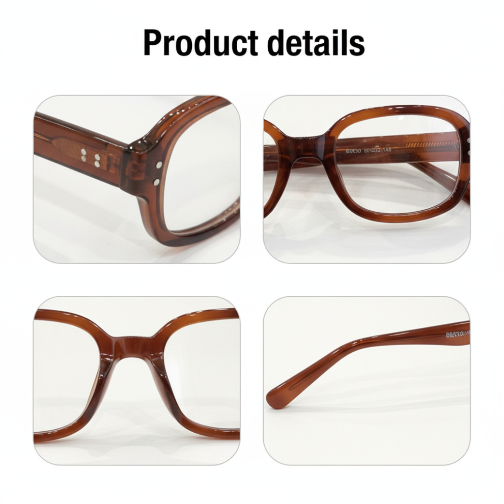Roc-Electron Retro Oval Glasses For Women - Stylish & Lightweight