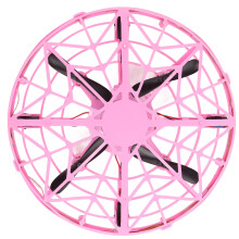 UFO Mini Hand Drohne mit LED-Licht, 120mAh, Pink, 5-8 Minuten Flugzeit