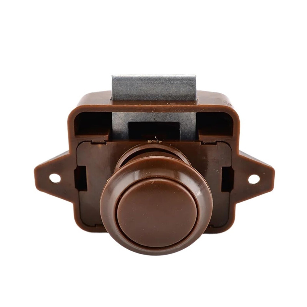 10Pcs 26Mm Rv Cabinet Push Lock Brown Camper Drawer Latch For Caravan Boat Furniture 9073542568643