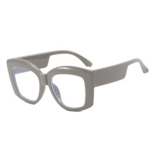 Blue Light Blocking Reading Glasses for Women Men, Trendy Square Gray Eyewear with AntiBlue Light Coating